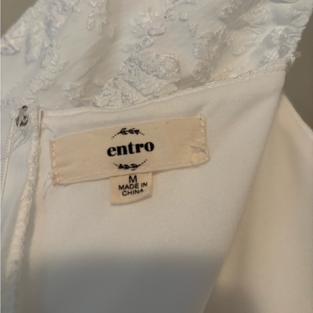 Entro White 3/4 Sleeve Dress - Picture 5 of 10